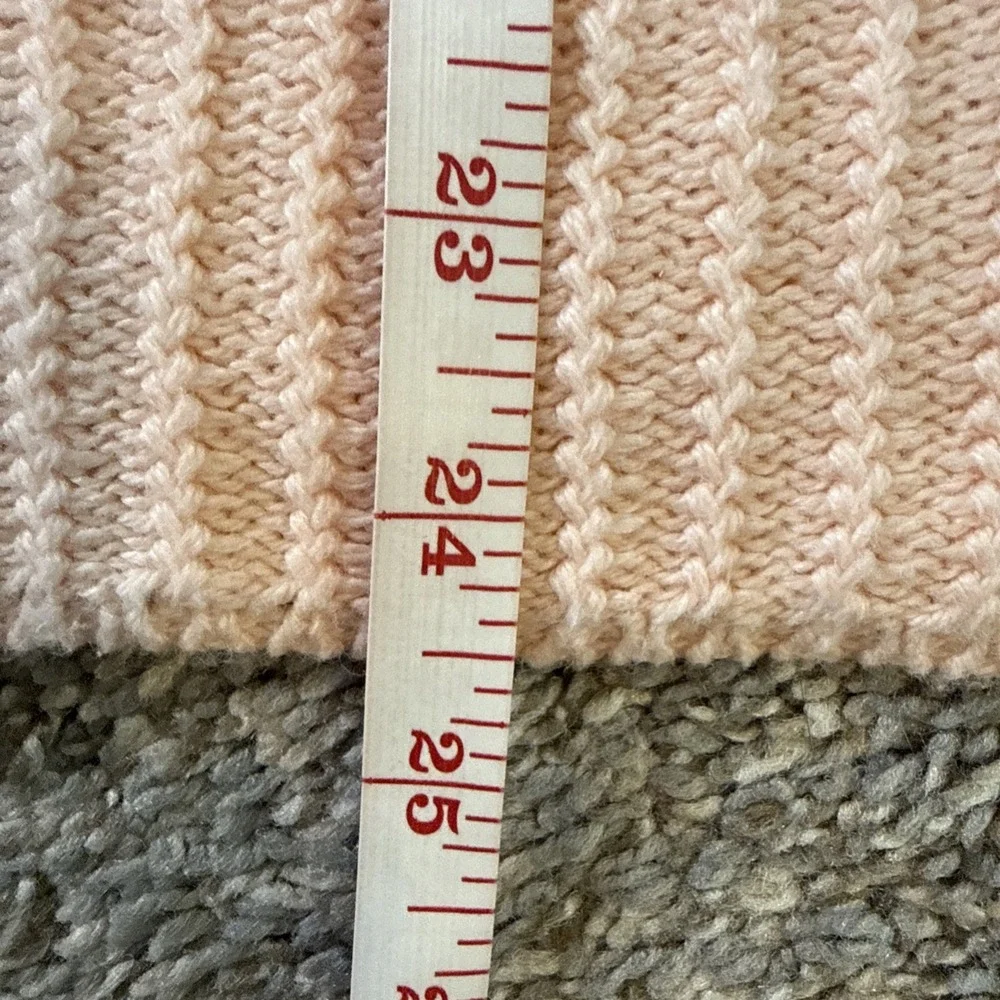 LOFT Women's Cable Knit Sweater Pink Petite Size L